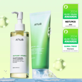 Anua Heartleaf Double Cleansing Set (Heartleaf Pore Control Cleansing Oil 200ml+Heartleaf Quercetinol Pore Deep Cleansing Foam 150