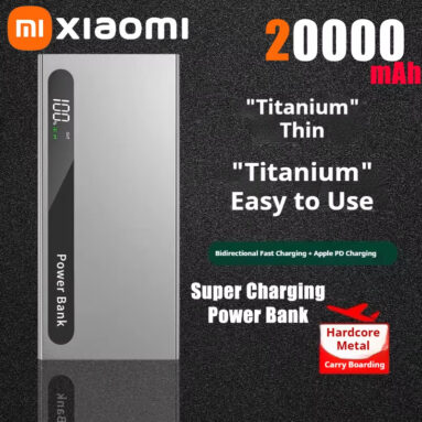 샤오미 20000mAh 대용량 초슬림 휴대용 티타늄 합금 보조배터리 Power Bank 22.5W 초고속 충전