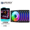 UPSIREN UF-1 프리즘 4 PRO 5PCS 컴퓨터 섀시 팬 12cm ARGB 4Pin PWM 조용한 냉각 팬