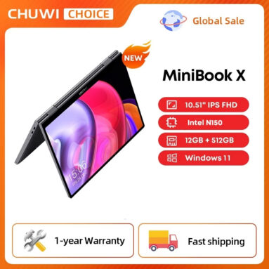 CHUWI MiniBook X 노트북 태블릿 2 In 1 Intel N150 CPU 10.51 “FHD IPS 스크린 12GB LPDDR5 512G SSD Windows 11 노트북 1200*1920