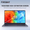 Firebat AT15 노트북 Intel N150 N100 CPU 15.6 인치 16GB RAM SSD 512GB 1TB 경량 비즈니스 컴퓨터 노트북 BT4.2 WiFi5
